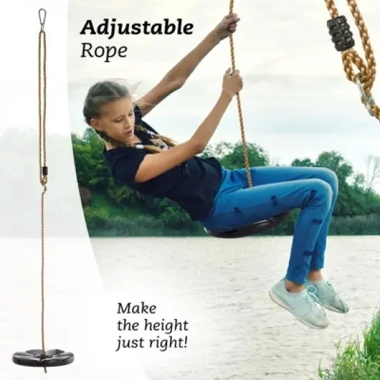 Cool Disc Tree Swing Seat Accessory Set with Adjustable Rope - Fully Assembled image {4}
