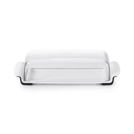 OXO Softworks Butter Dish: White Polypropylene Butter Holder, Dishwasher-Safe, 2-Piece Set, 7.80" Width image {7}