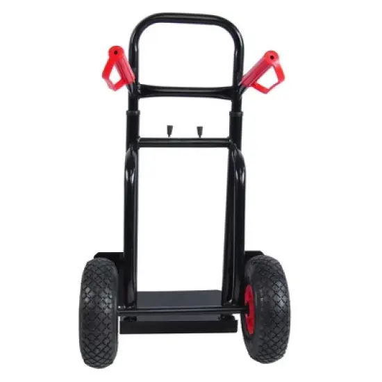 Hand Truck Dolly 2 Wheel Dolly Cart And 4 Wheel Push Cart With Swivel Wheels 330 LBS Capacity Heavy-Duty Luggage Trolley Cart For Moving Warehouse image {2}