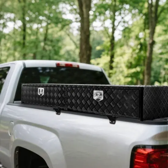 72" Metal Truck Tool Box, Diamond Plate Tool Chest Organizer With Lock and Keys, Truck Bed Toolbox for Pick Up, Trailer, Utility Tractor, Deck Box image {8}