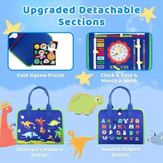 MOVSSOU Busy Board Book Montessori Toys for Toddler image {3}