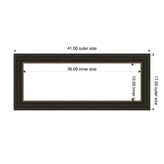 Amanti Art Accent Bronze Framed Dry Erase Magnetic Board 41 x 17 in. image {4}