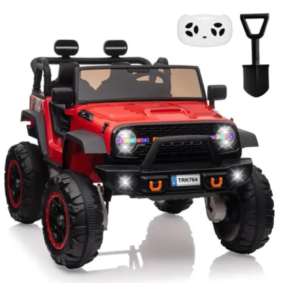 Electric Ride On Car, 24V 2 Seats for Kids, with Remote Control, 4WD Spring Suspension, 2 Speeds, Music, for 3+ image {8}