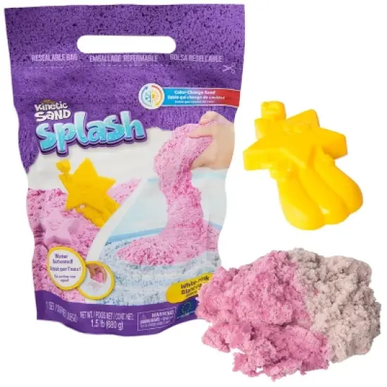 Kinetic Sand Splash 1.5lb White to Pink Sand image {8}