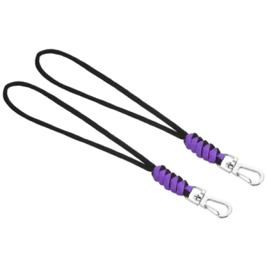 Unique Bargains Braided Wrist Polyester Keychain Wallets Badge Lanyard with Hook 2 Pcs image {6}