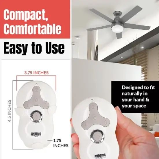 Anderic 99122 Replacement Ceiling Fan Remote Control for Hunter 99122, IN2TX41, 2AN5T-99122 image {9}