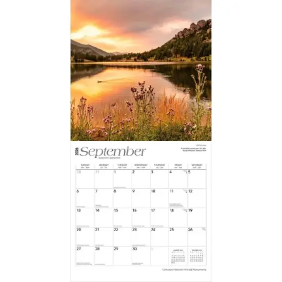 BrownTrout Colorado National Parks and Monuments 2026 12"x24" Hanging Square Wall Calendar Plastic-Free image {3}
