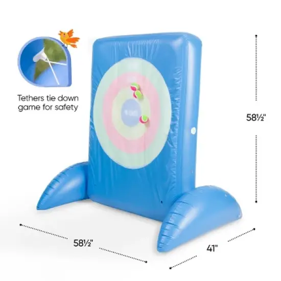 HearthSong Giant Double-Sided Inflatable Axe-Throwing and Ball-Toss Target Game for the Backyard or Basement image {3}