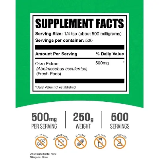 BulkSupplements Okra Extract Powder image {1}