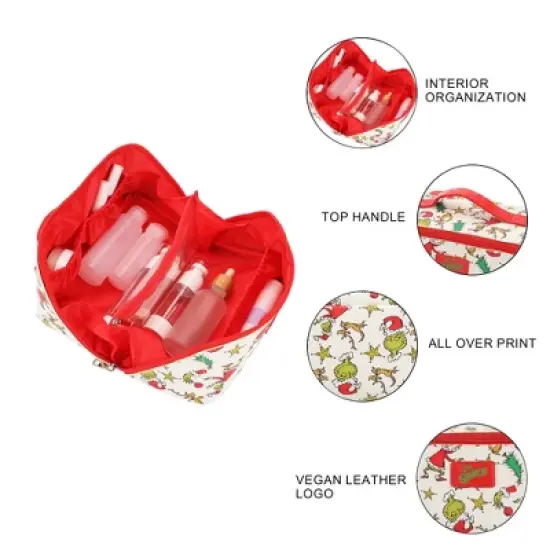 The Grinch Holiday All-Over Print Women's Novelty Cosmetic Bag image {3}
