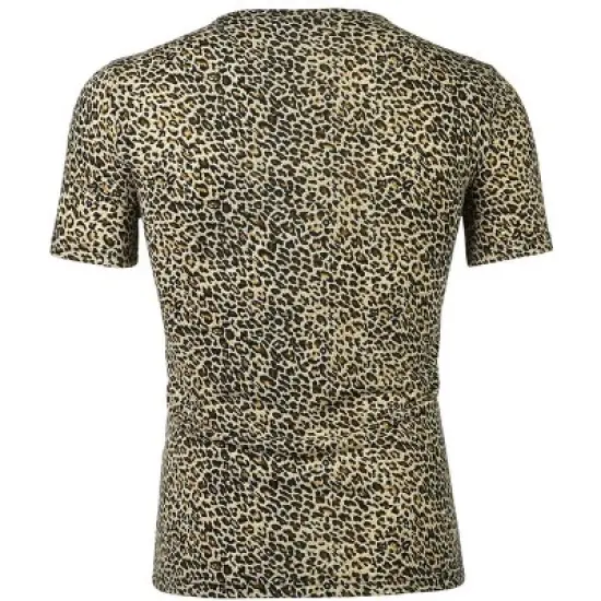 Lars Amadeus Men's Round Neck Animal Pattern Short Sleeves T Shirt image {2}