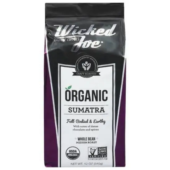 Wicked Joe Coffee Co. Sumatra Medium Roast Whole Bean Coffee - 12oz image {3}