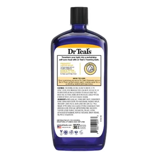 Dr Teal's Prebiotic Lemon Balm with Sage & Thyme Essential Oils Foaming Bath - 34oz image {5}