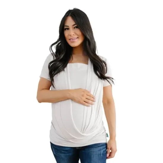 Moby Bump & Beyond T-Shirt Wrap Baby Carrier - Ivory - S image {1}