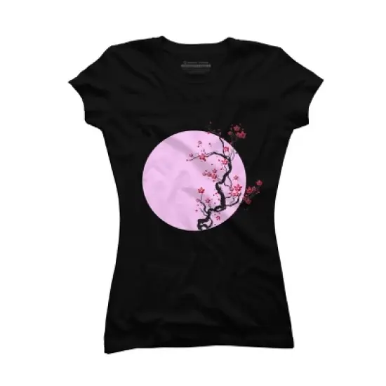 Junior's Design By Humans Cherry Blossom Tree By AnimeStyles T-Shirt image {3}