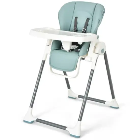 Infans Foldable Baby High Chair w/ Double Removable Trays & Book Holder image {11}