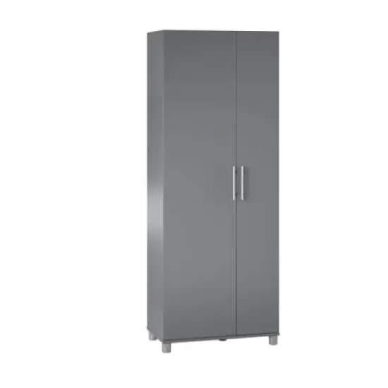Cabell Tall Asymmetrical Cabinet Graphite Gray - Room & Joy image {4}