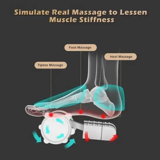Costway Foot Calf Shiatsu Massager Heat Remote Control image {2}