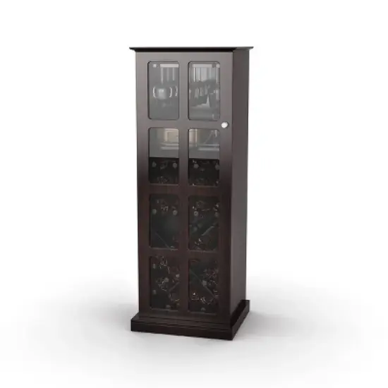 Windowpane Wine Cabinet Espresso - Atlantic image {1}