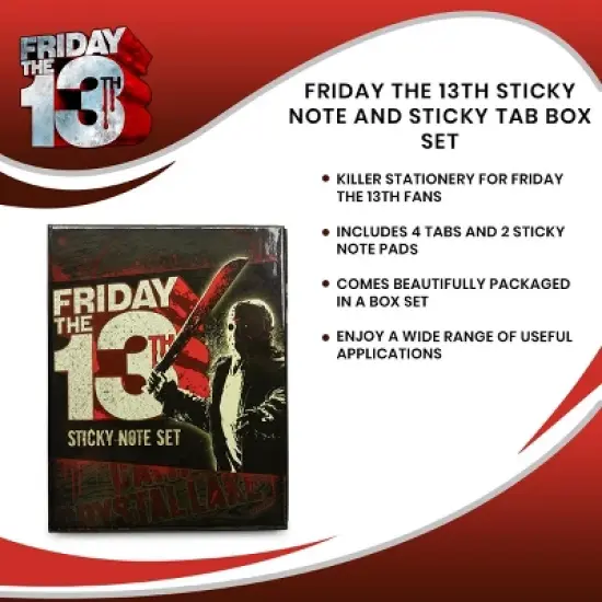 Silver Buffalo Friday the 13th Sticky Note and Sticky Tab Box Set image {6}
