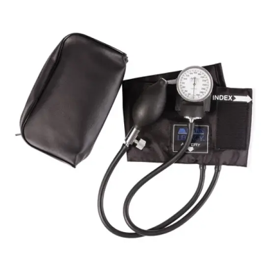 MABISLegacy Adult Cuff Arm Aneroid Sphygmomanometer Unit 2-Tubes Black 1 Each image {4}