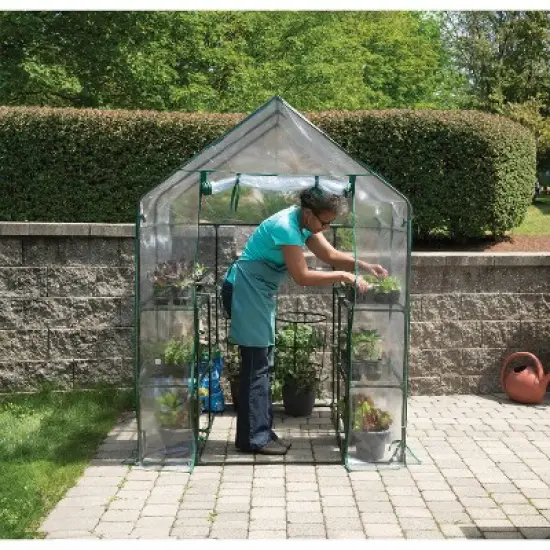 Miracle-Gro 56"x56" Mini Greenhouse Clear image {1}