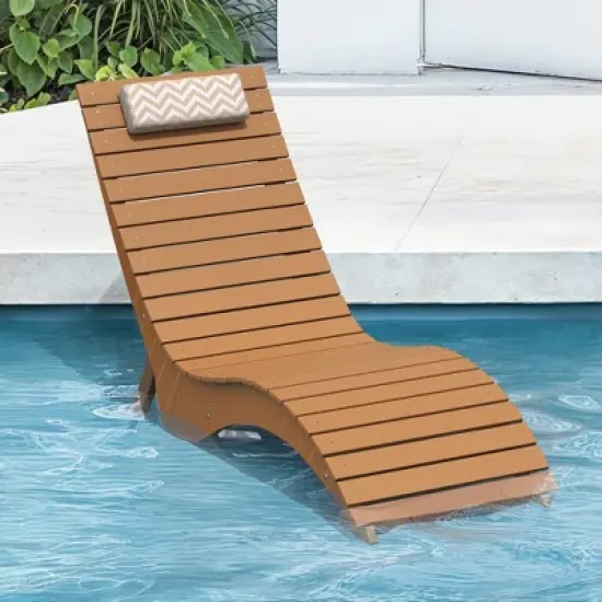 Arceso Pool Lounge Chairs - Anti-Floating HDPS Design for Pools & Backyard Sun Decks, Weighted Pool Chairs and Lounges , Includes Headrest image {9}