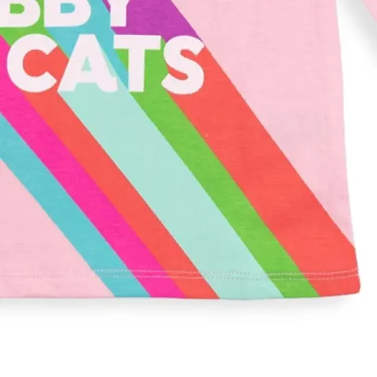 Dreamworks Gabby's Dollhouse MerCat Cakey Cat Kitty Fairy Pandy Paws Girls 2 Pack Graphic Long Sleeve T-Shirts Pink/Blue image {4}