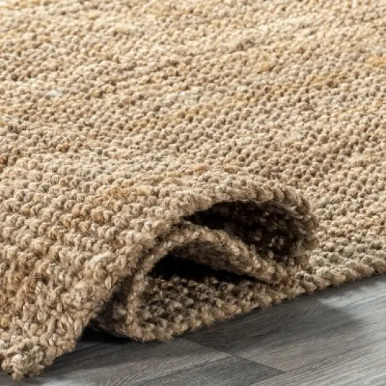 nuLOOM Ashli Solid Farmhouse Jute Area Rug image {3}