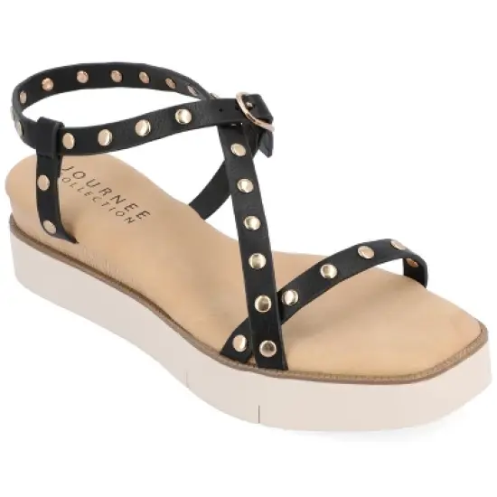 Journee Collection Womens Lindsay Tru Comfort Foam Buckle Platform Sandals image {9}