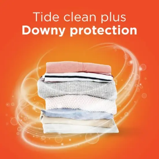 Tide Plus Downy High Efficiency Liquid Laundry Detergent - April Fresh image {4}