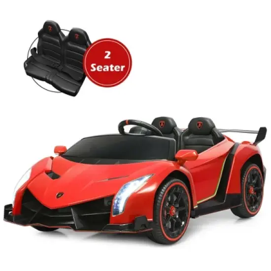 Costway 12V 2-Seater Licensed Lamborghini Kids Ride On Car w/ RC & Swing Function image {10}