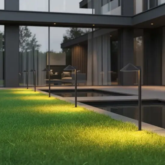 C Cattleya 5W Low Voltage Matte Black Aluminum LED Outdoor Landscape Path Lights image {5}