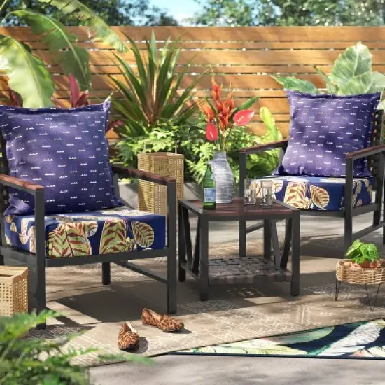 Arete Outdoor Pillow Back Navy - Threshold&trade; image {1}