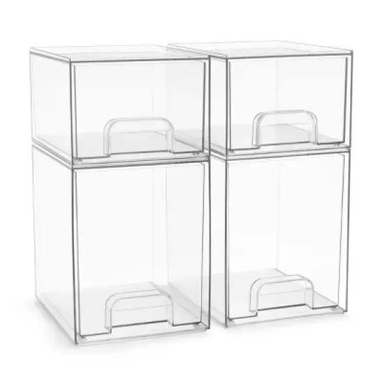 Sorbus Clear Acrylic Drawer Organizers - Makeup Case Pull-Out Drawers image {7}