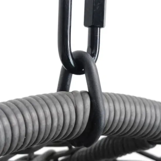 FURNIinspire Patio Swings Hanging Chair With Seat Cushion For Relaxation, Outdoor Indoor Wicker Swing Egg Chair With Stand, Gray, 42&ldquo;*47"*73" image {4}