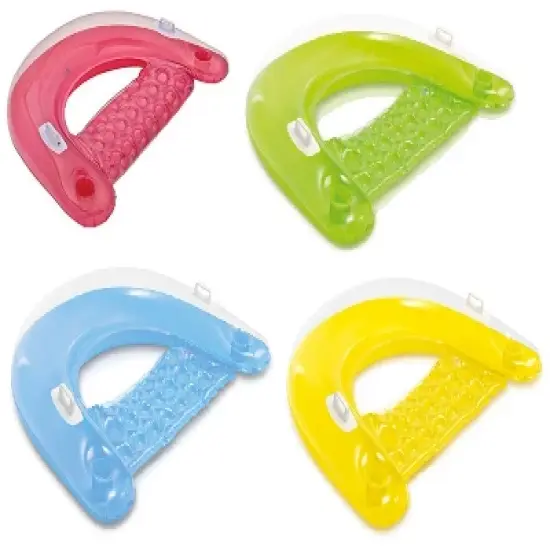 Intex Sit 'N Float Inflatable Colorful Floating Loungers, 4 Pack (Colors Vary) image {1}