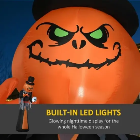 NAYSAYE Party Decoration and Accessories Inflatable Halloween Pumpkin Figure for Outdoor Celebration, Orange, 48"*53.3"*143" image {3}