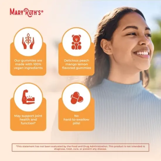 MaryRuth's Turmeric Gummies, Peach Mango, 120 ct image {5}