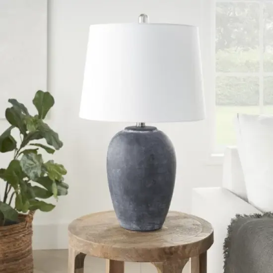 23" Farmhouse Ceramic Urn Pot Table Lamp - Nourison image {10}