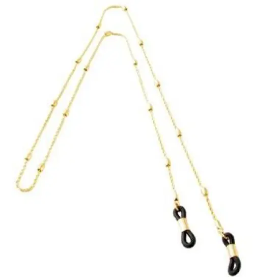 Calabria 722 Gold Eyeglass Necklace|Gold Eyeglass Retainer|Lightweight & Durable|29" Length|Does Not Include Glasses image {3}