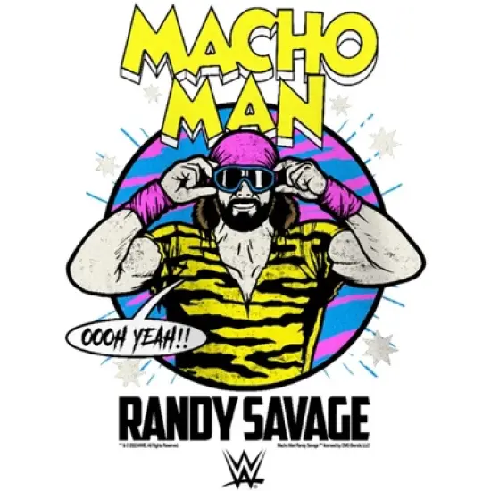 Girl's WWE Macho Man Randy Savage Oooh Yeah Retro T-Shirt image {1}