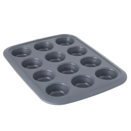 BergHOFF GEM Non-Stick Carbon Steel Cupcake Pans, Gray image {3}