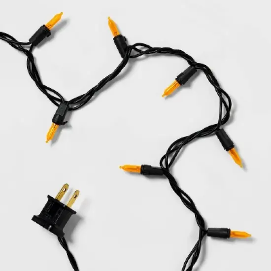 100ct LED Smooth Halloween Mini String Lights Orange - Hyde and EEK! Boutique&trade; image {4}