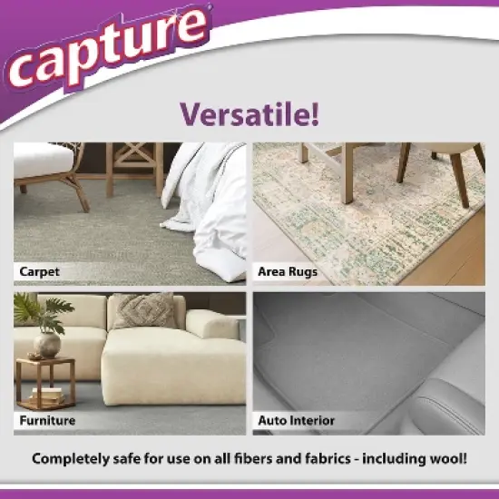 Capture Carpet Cleaner Kit, Carpet Cleaner Solution, With Dry Powder, Pre-Mist & Brush, Fresh scent - 250 sq. ft. Coverage image {2}