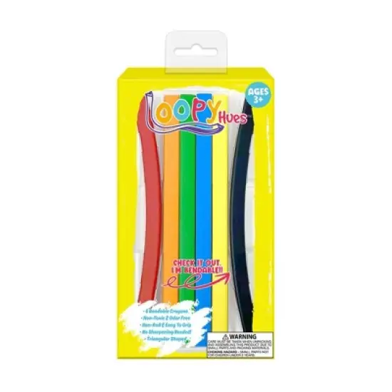 Loopy Hues Bendable & 3D Shaped Crayons - Assorted Colors image {1}