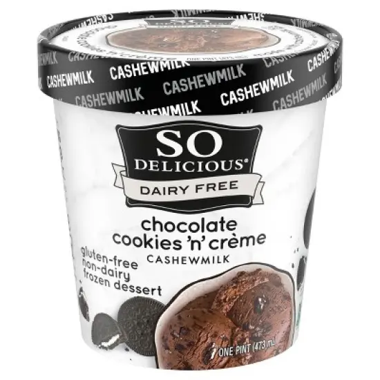 So Delicious Chocolate Cookies 'N' Cream Cashew Milk Non-Dairy Frozen Dessert - 1pt image {9}