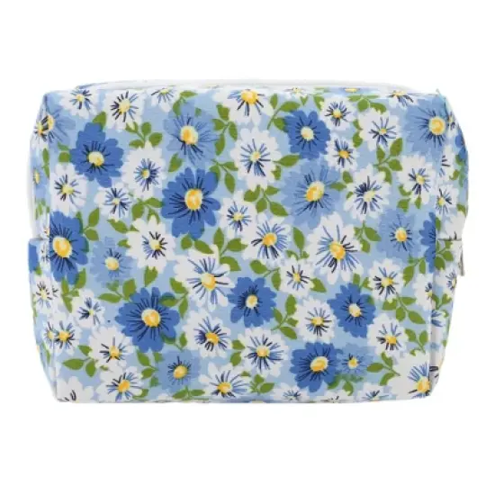 Unique Bargains Women's Flower Octagonal Travel Cosmetic Bag 1 Pc image {5}