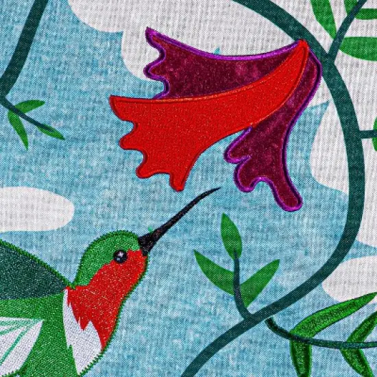 Hummingbird Linen Garden Flag image {2}
