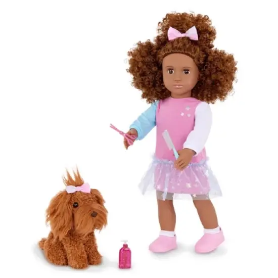 Our Generation Safie & Ginger 18" Doll & Pet Puppy Set image {1}